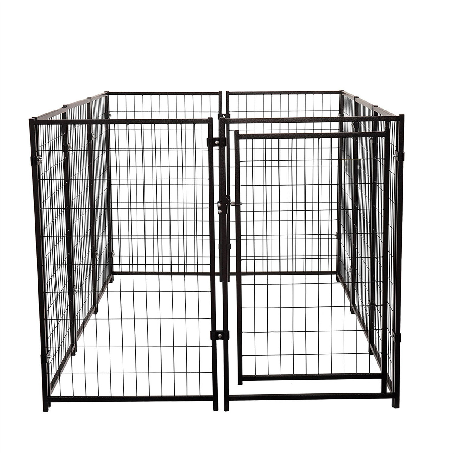 Tucker Murphy Pet Welded Wire Dog Kennel Dog Crates Cage Large Metal Heavy Duty Outdoor Indoor Pet Playpen With A Roof And Water Resistant Cover Animal Dog Enclosure For Large Dogs Wayfair